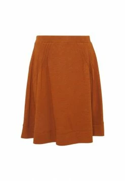Esprit FLARE SKIRT - Mini Skirt - Caramel