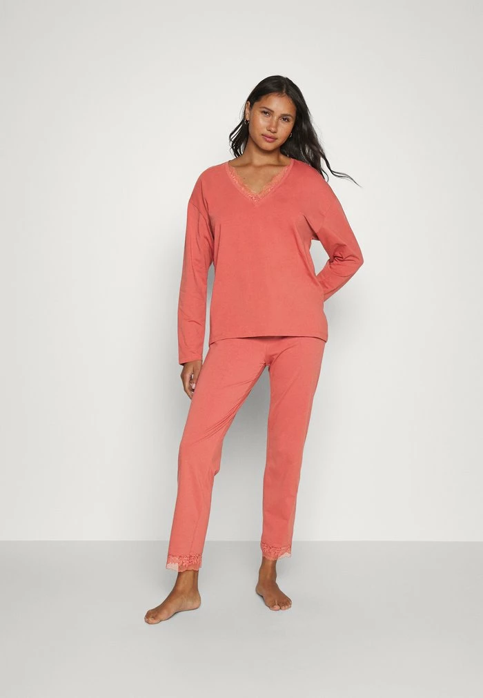 Esprit SEASONAL SOLID LONG LEG LONG SLEEVE - Pyjamas - Terracotta - Image 2