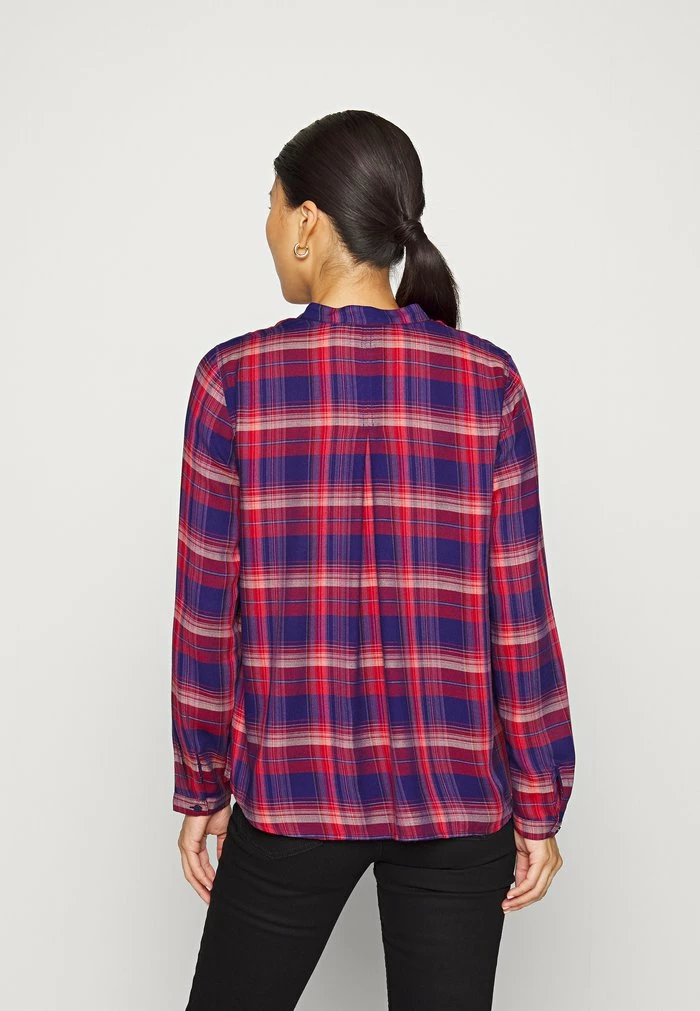 Esprit CHECK BLOUSE - Blouse - Navy