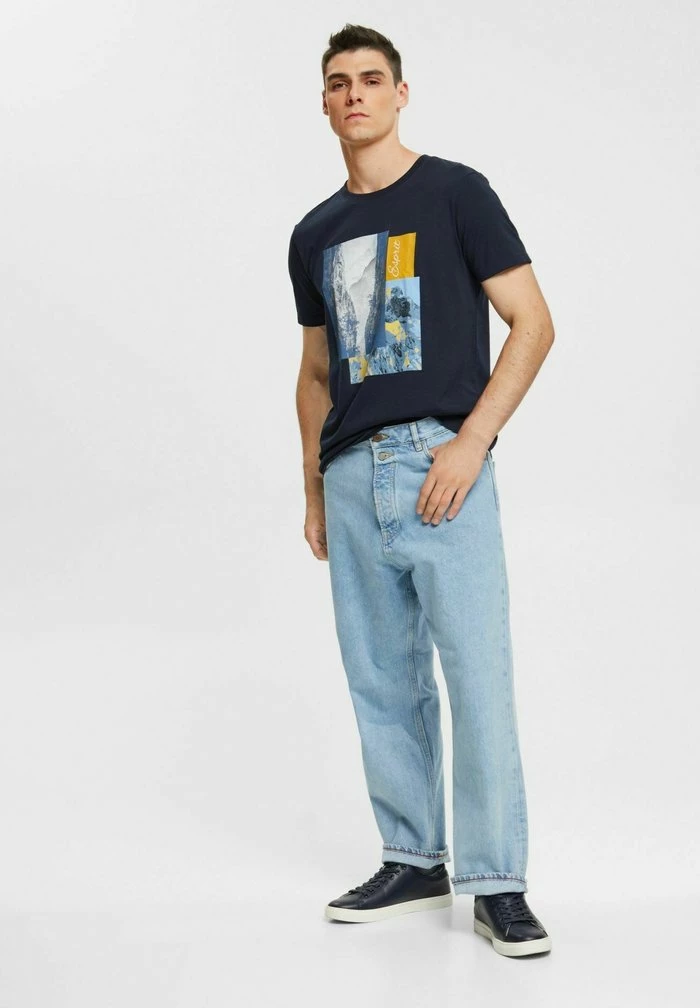 Esprit Print T-shirt - Navy - Image 2