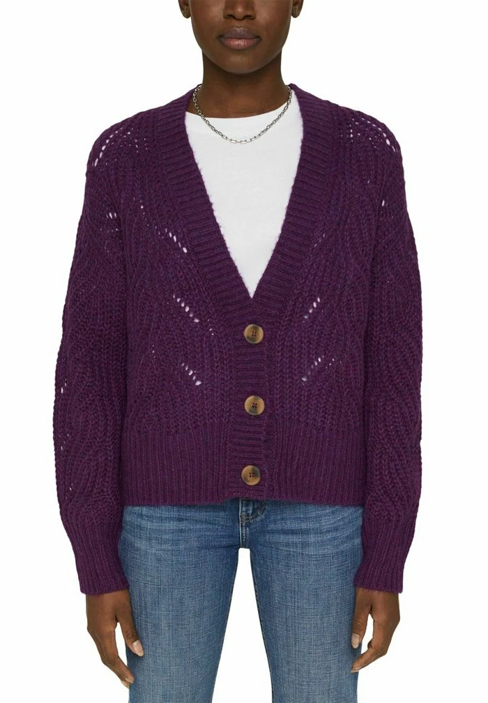 Esprit Cardigan - Plum Red - Image 7