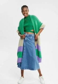 Esprit AUSGESTELLTER IN MIDILÄNGE - A-line Skirt - Blue Light Washed