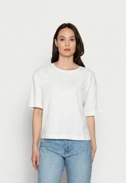 Esprit EMBRO - Print T-shirt - Off White