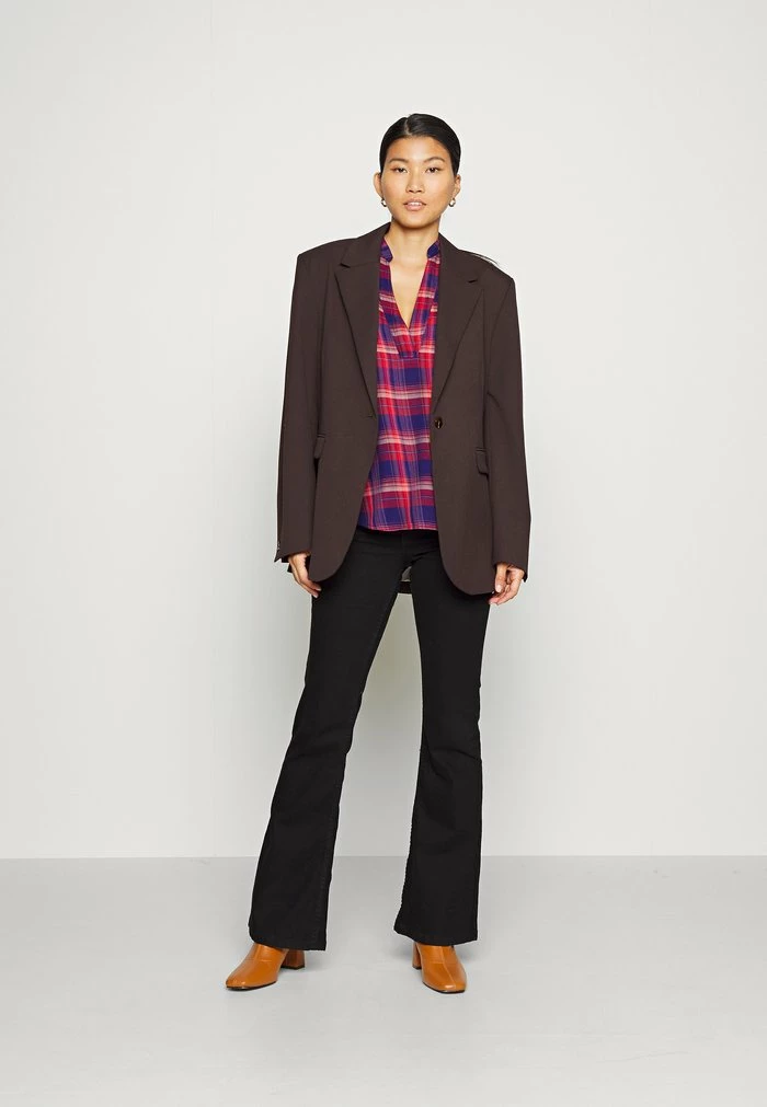 Esprit CHECK BLOUSE - Blouse - Navy - Image 2