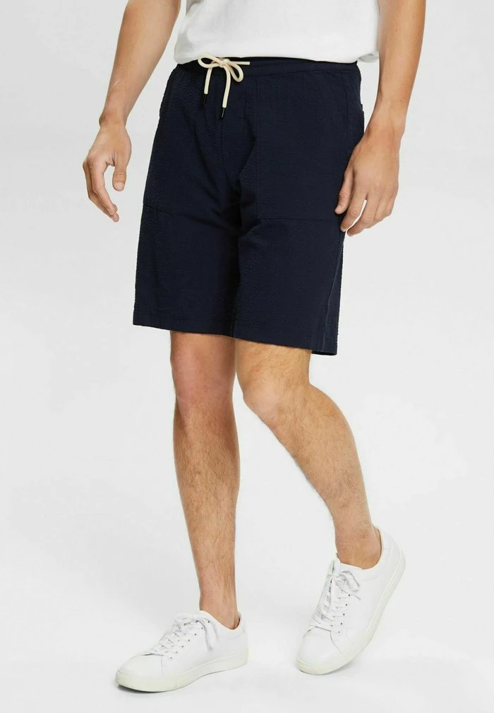 Esprit AUS SEERSUCKER - Shorts - Navy