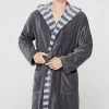 Esprit MIT STREIFEN - Dressing Gown - Grey Steel