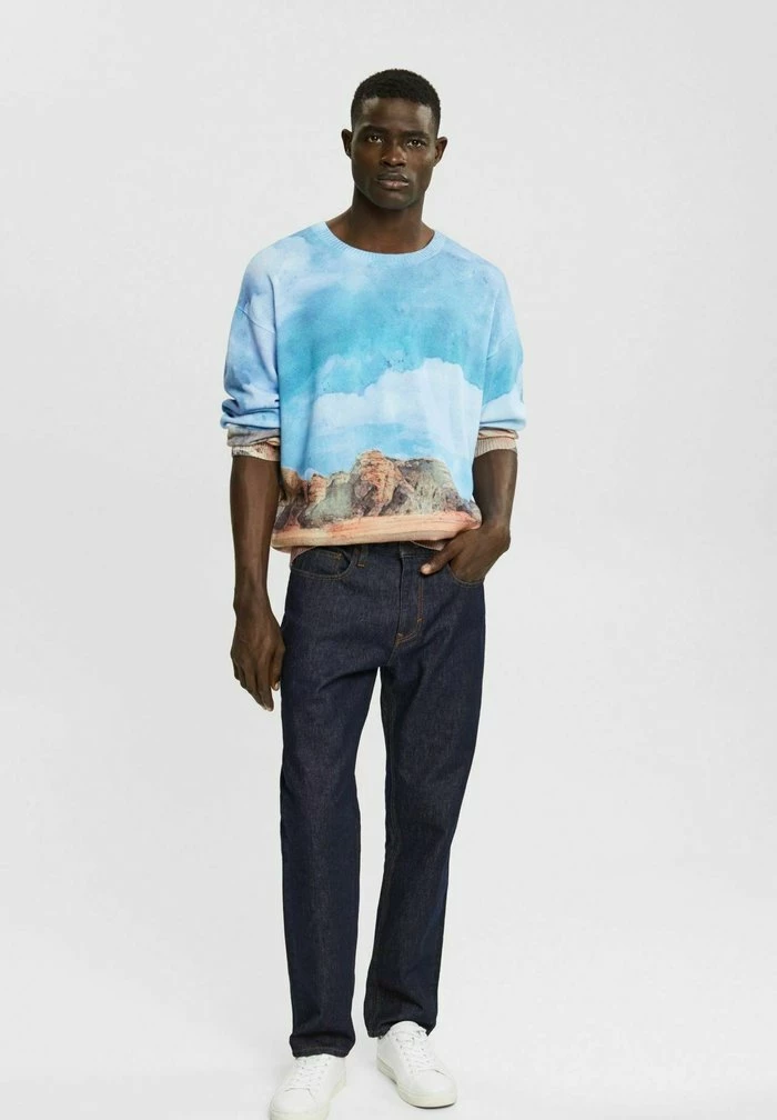 Esprit MIT DIGITALEM ALLOVER-LANDSCHAFTS PRINT - Jumper - Turquoise - Image 2