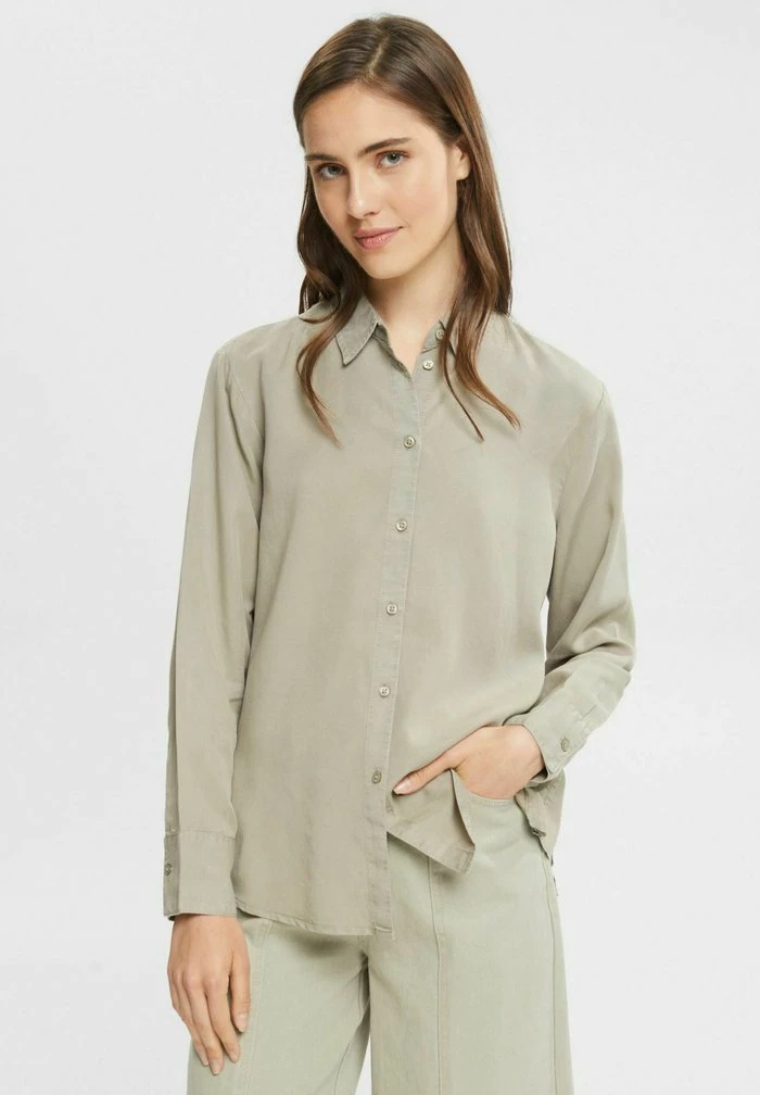 Esprit Button-down Blouse - Pale Khaki