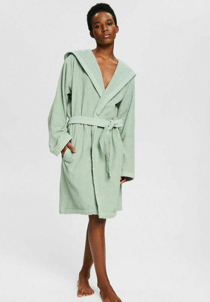 Esprit MIT FIXIERTEM BINDEGÜRTEL - Dressing Gown - Soft Green - Image 2