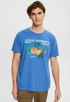 Esprit MIT PRINT - Print T-shirt - Blue