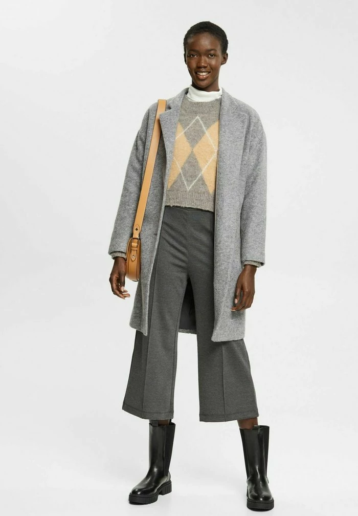 Esprit CROPPED MIT WEITEM BEIN - Trousers - Gunmetal - Image 2