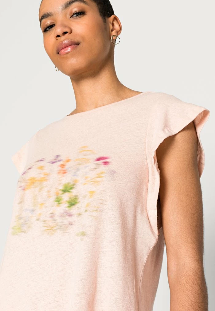 Esprit Print T-shirt - Cream Beige - Image 5