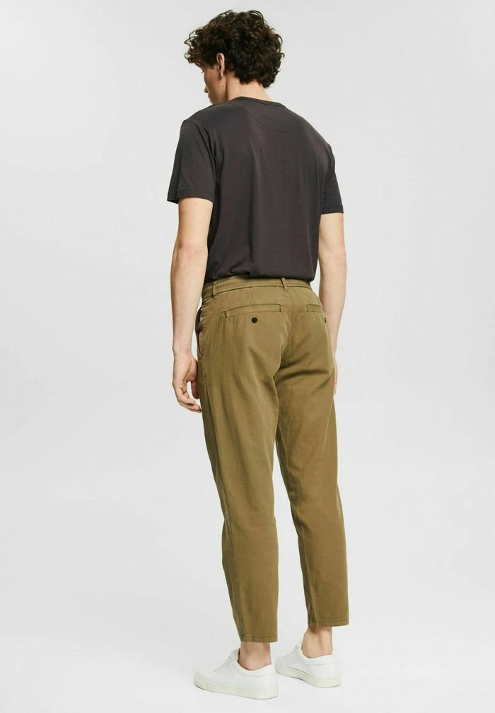 Esprit MIT KORDELZUGBUND - Trousers - Dark Khaki - Image 3
