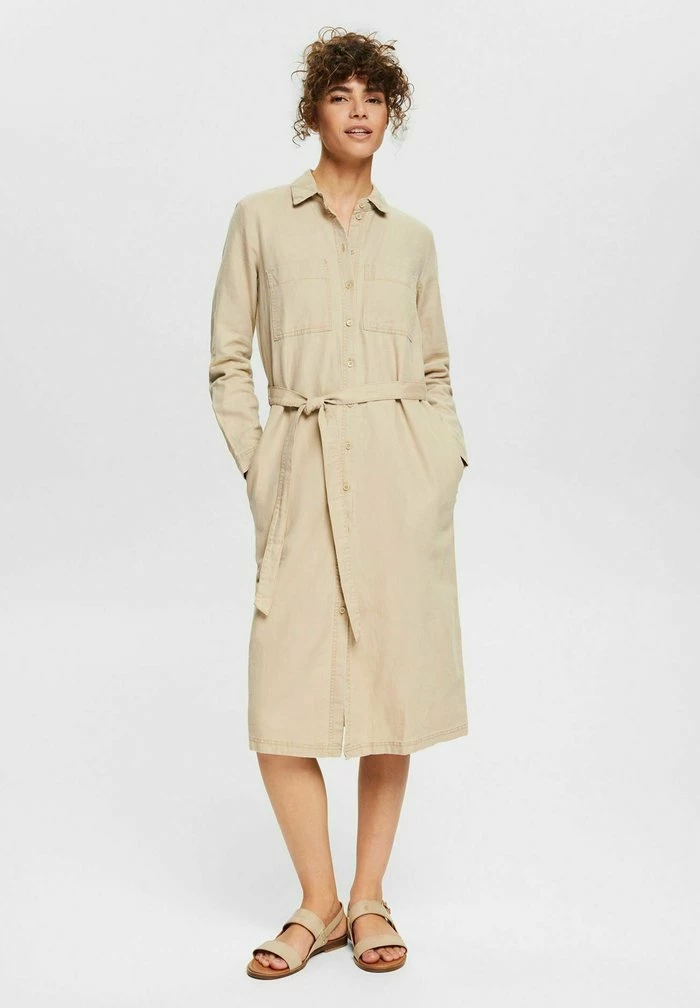 Esprit Shirt Dress - Beige - Image 2