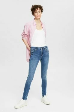 Esprit STRETCH AUS - Slim Fit Jeans - Blue Medium Washed