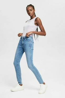 Esprit STRETCH AUS - Slim Fit Jeans - Blue Light Washed