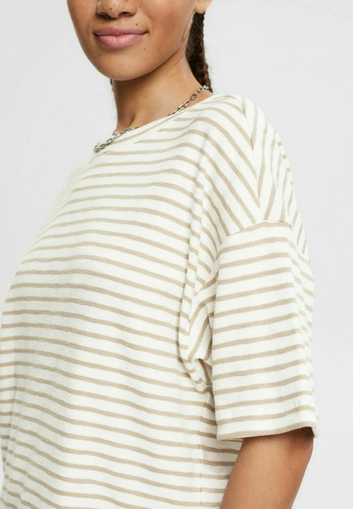 Esprit MIT STREIFENMUSTER - Print T-shirt - Off White - Image 4