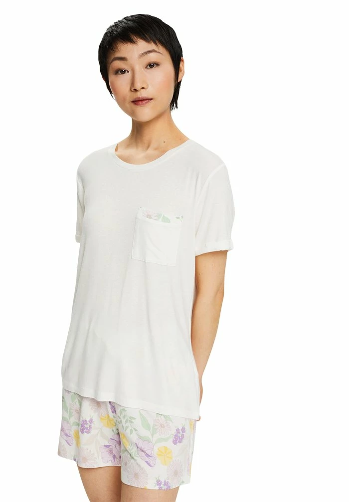 Esprit SEASONAL PRINT SHORT SET - Pyjamas - Off White - Image 2