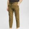Esprit MIT KORDELZUGBUND - Trousers - Dark Khaki