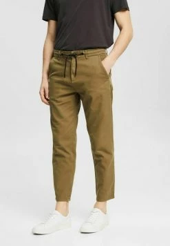 Esprit MIT KORDELZUGBUND - Trousers - Dark Khaki