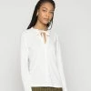 Esprit BOW TIE - Long Sleeved Top - Off White
