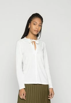 Esprit BOW TIE - Long Sleeved Top - Off White