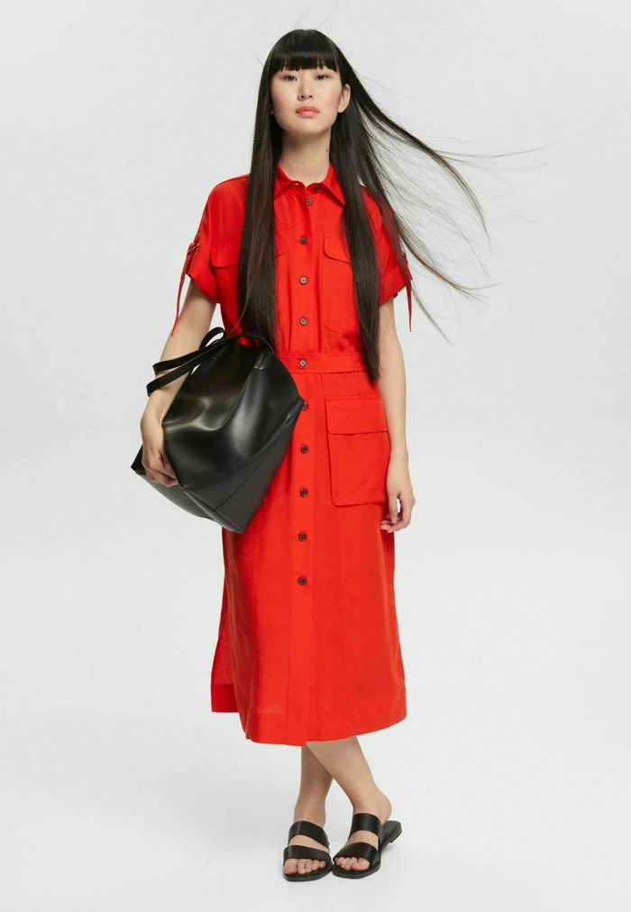 Esprit MIT GÜRTEL - Shirt Dress - Peach