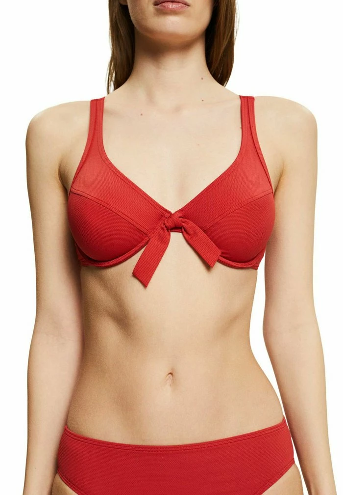 Esprit UNWATTIERTER - Bikini Top - Red - Image 6