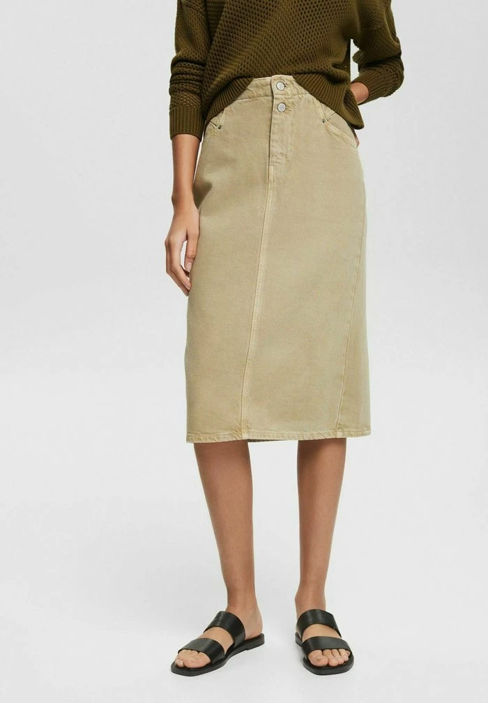 Esprit Denim Skirt - Pale Khaki
