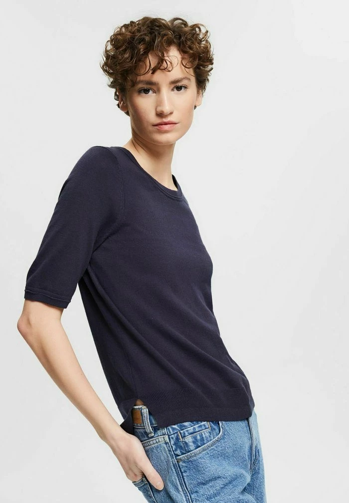 Esprit Basic T-shirt - Navy - Image 4