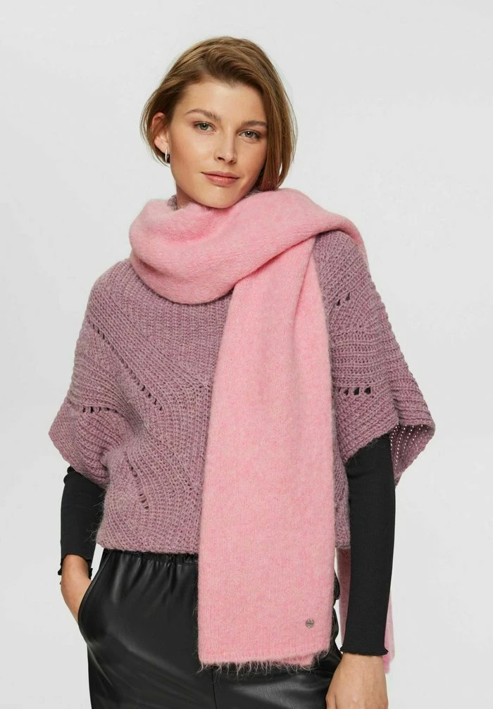 Esprit HAIRY SHAWL - Scarf - Light Pink