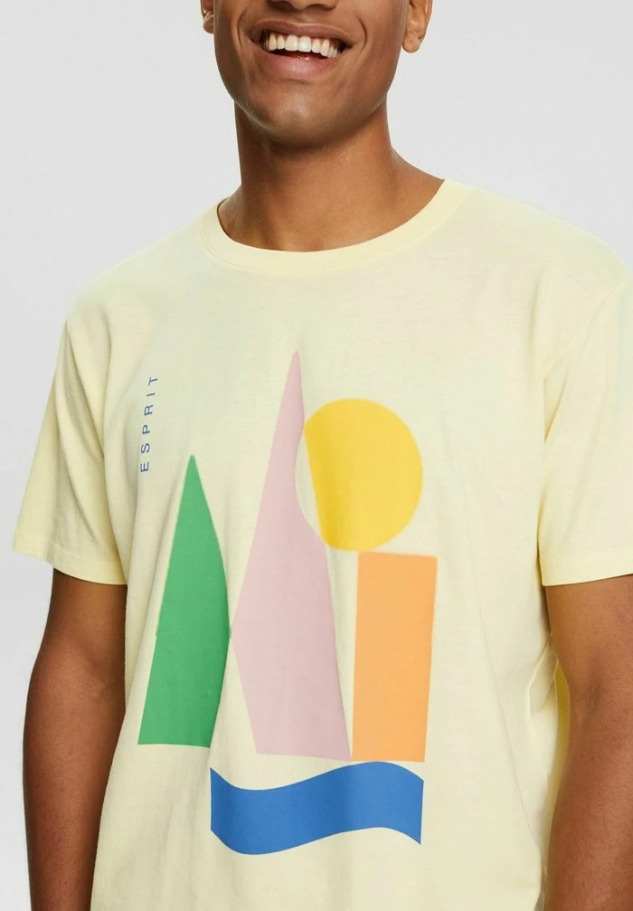 Esprit MIT PRINT - Print T-shirt - Pastel Yellow - Image 4