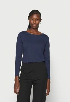 Esprit BOAT NECK - Long Sleeved Top - Navy