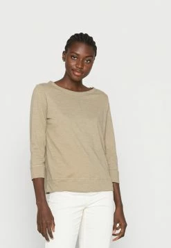 Esprit T LSLV SLUB VOL - Long Sleeved Top - Pale Khaki