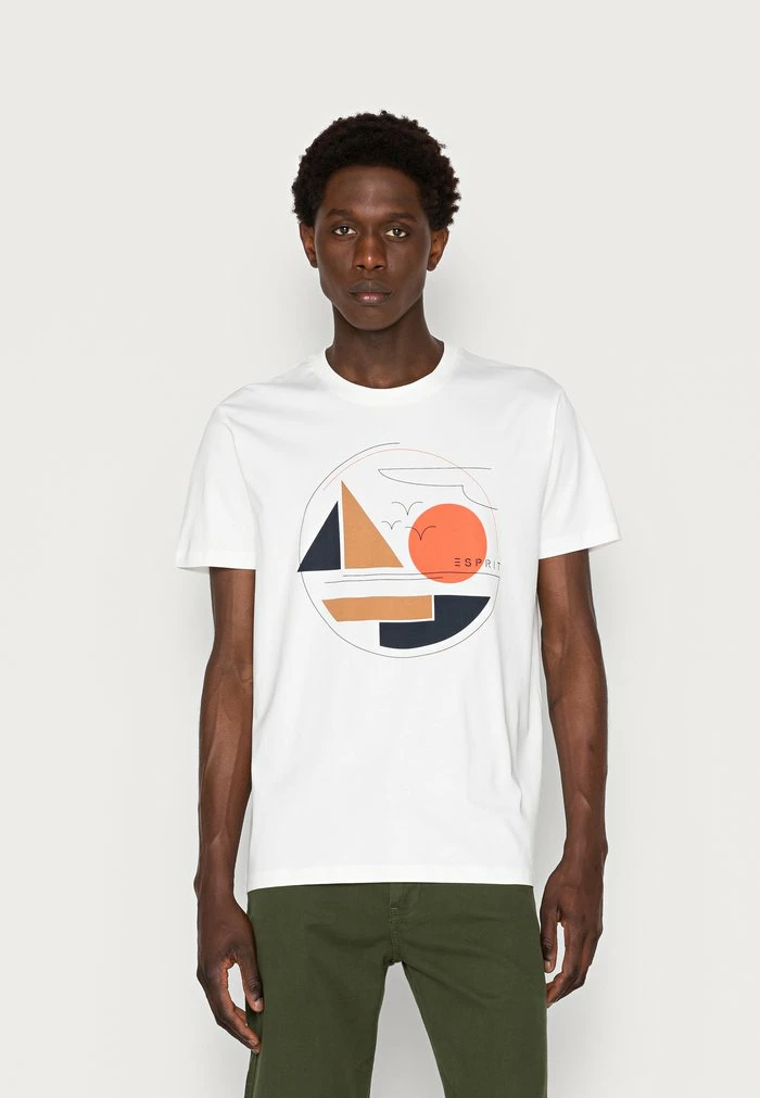 Esprit SUS AW CN SS - Print T-shirt - Off White