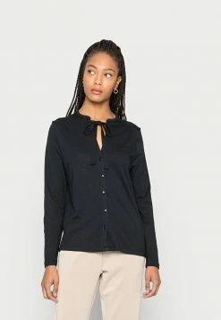 Esprit BOW TIE - Long Sleeved Top - Black