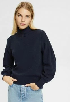Esprit MIT STEHKRAGEN - Jumper - Navy