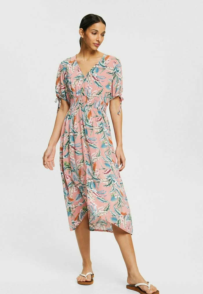 Esprit STRAND AUS LENZING™ ECOVERO™ - Day Dress - Salmon 3 - Image 2