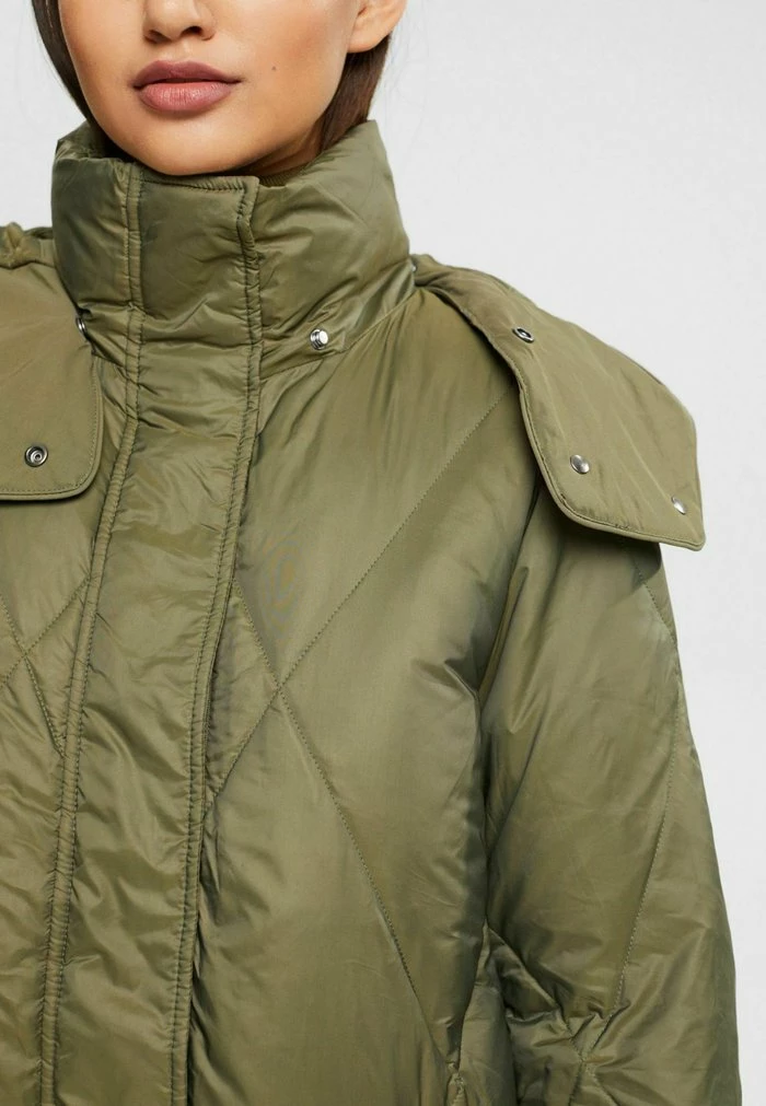 Esprit Down Coat - Dark Khaki - Image 4