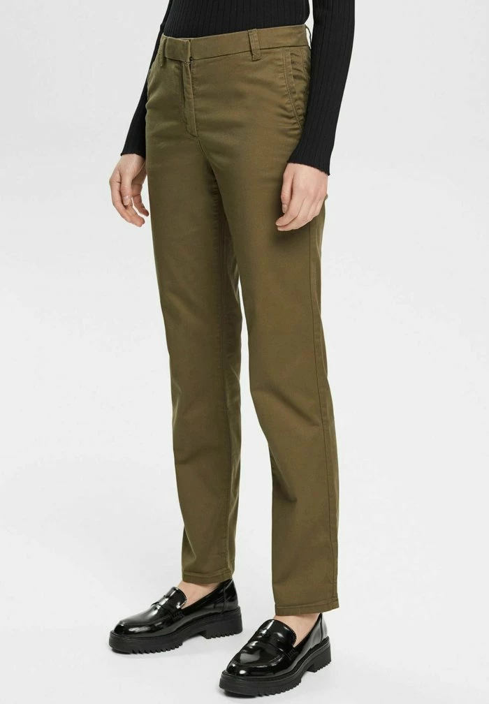 Esprit SUS MR STR - Trousers - Dark Khaki - Image 6