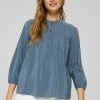 Esprit HENLEY - Blouse - Grey Blue