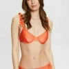 Esprit MIT RÜSCHEN-TRÄGERN - Bikini Top - Coral