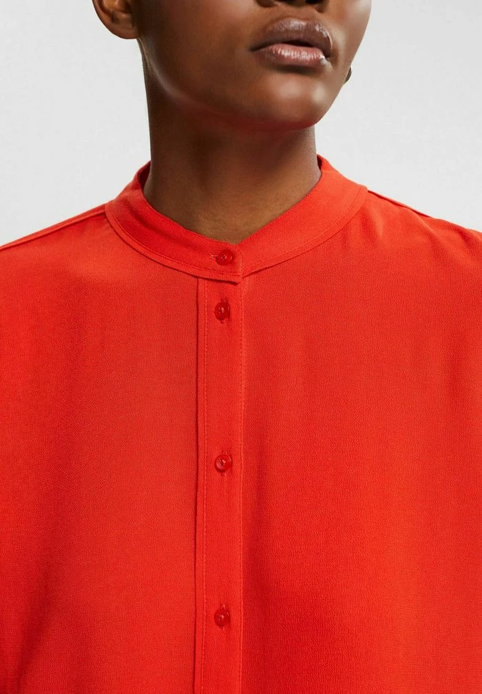 Esprit Button-down Blouse - Orange Red - Image 4