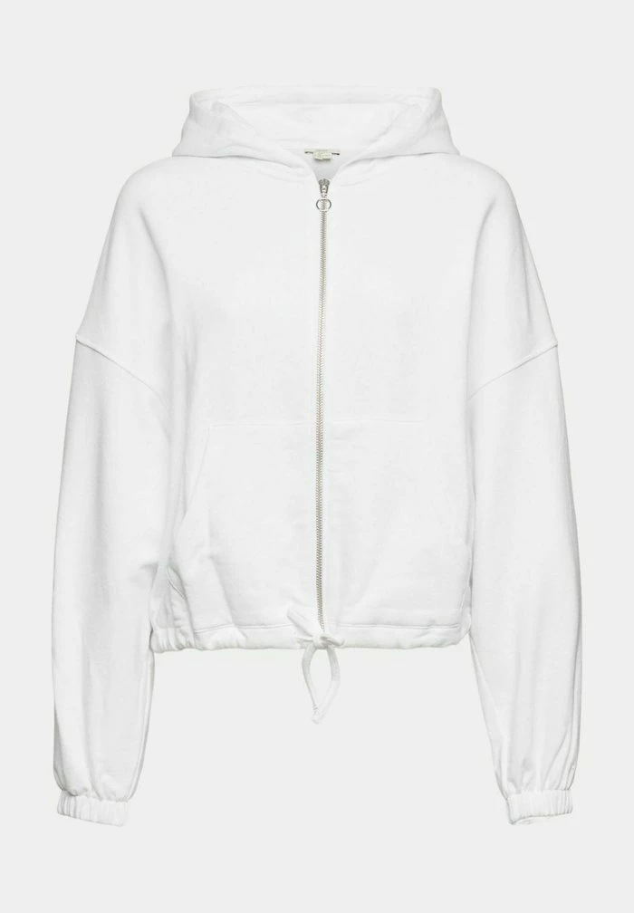 Esprit Zip-up Sweatshirt - White - Image 7
