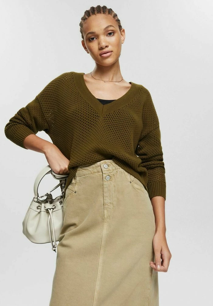 Esprit Denim Skirt - Pale Khaki - Image 6