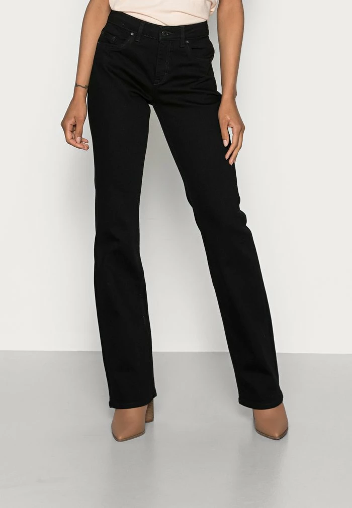 Esprit BOOTCUT - Bootcut Jeans - Black Rinse
