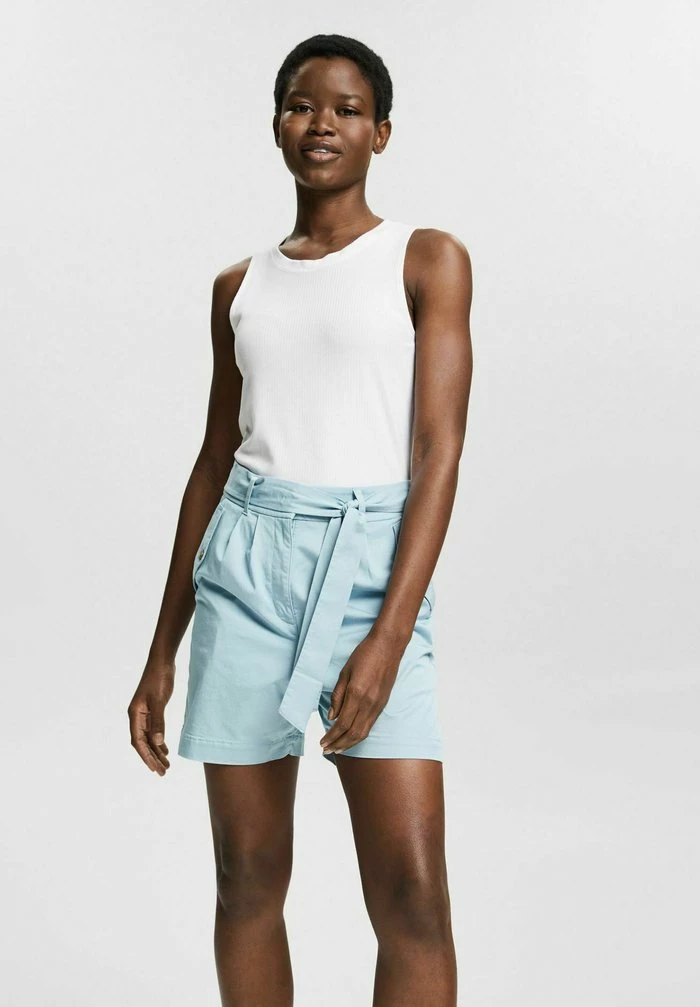 Esprit MIT BINDEGÜRTEL - Shorts - Grey Blue - Image 2