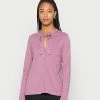 Esprit BOW TIE - Long Sleeved Top - Mauve