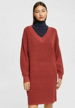 Esprit FLAT - Jumper Dress - Terracotta New