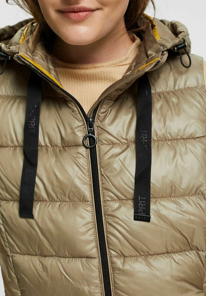 Esprit MIT ABNEHMBARER KAPUZE - Waistcoat - Pale Khaki - Image 4